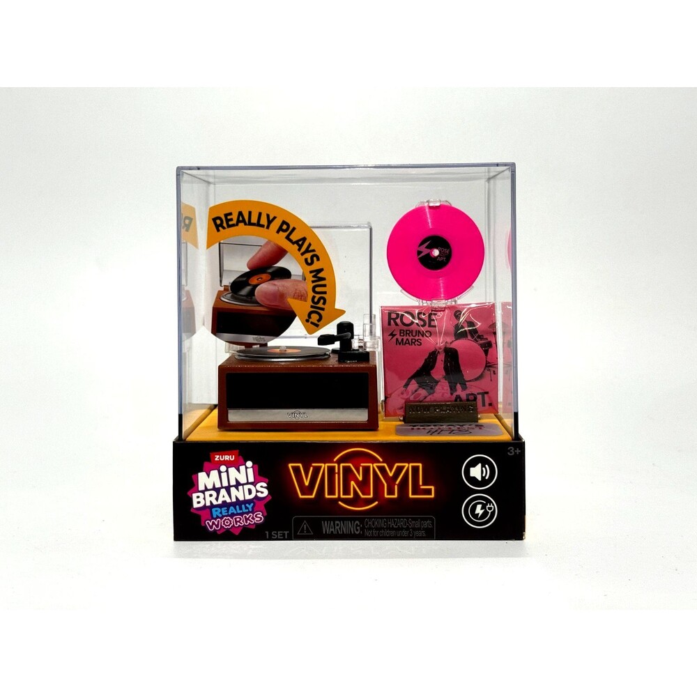 Zuru Mini Brands Vinyl Toy Record Player Really Works Sealed Free Shipping Now!